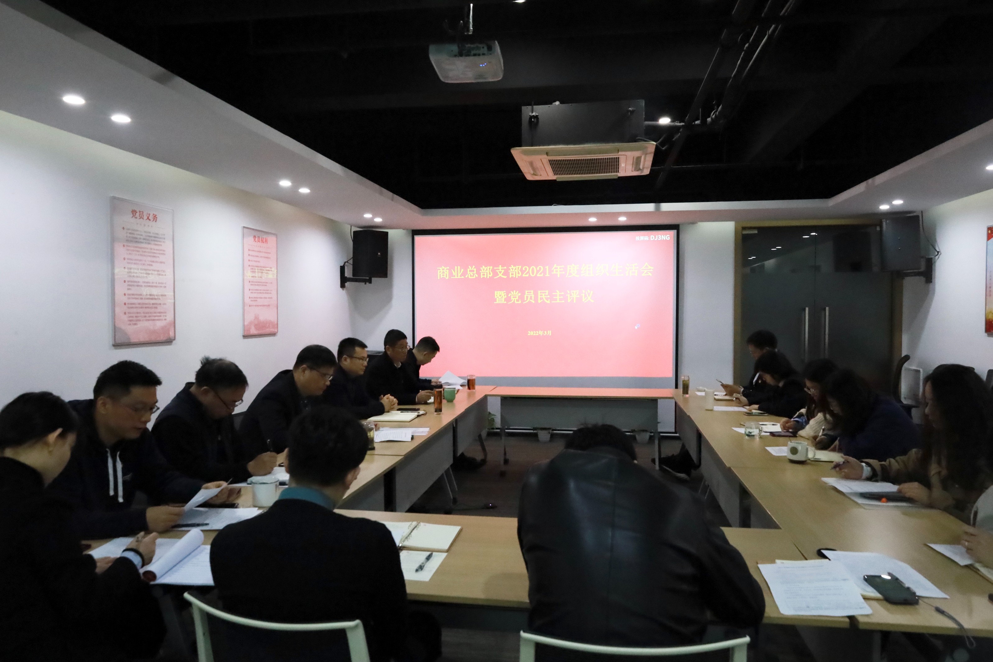 商業(yè)公司召開2021年度黨支部組織生活會